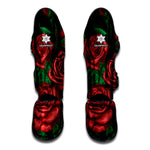 Red Roses Tattoo Print Muay Thai Shin Guard