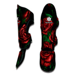 Red Roses Tattoo Print Muay Thai Shin Guard