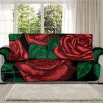 Red Roses Tattoo Print Oversized Sofa Protector