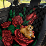 Red Roses Tattoo Print Pet Car Back Seat Cover