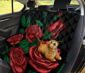 Red Roses Tattoo Print Pet Car Back Seat Cover