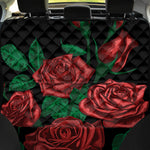 Red Roses Tattoo Print Pet Car Back Seat Cover