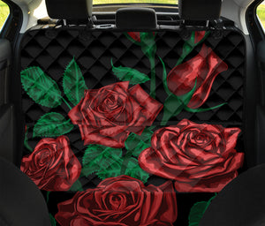 Red Roses Tattoo Print Pet Car Back Seat Cover