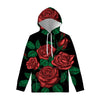 Red Roses Tattoo Print Pullover Hoodie