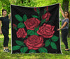 Red Roses Tattoo Print Quilt