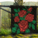 Red Roses Tattoo Print Quilt