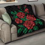 Red Roses Tattoo Print Quilt