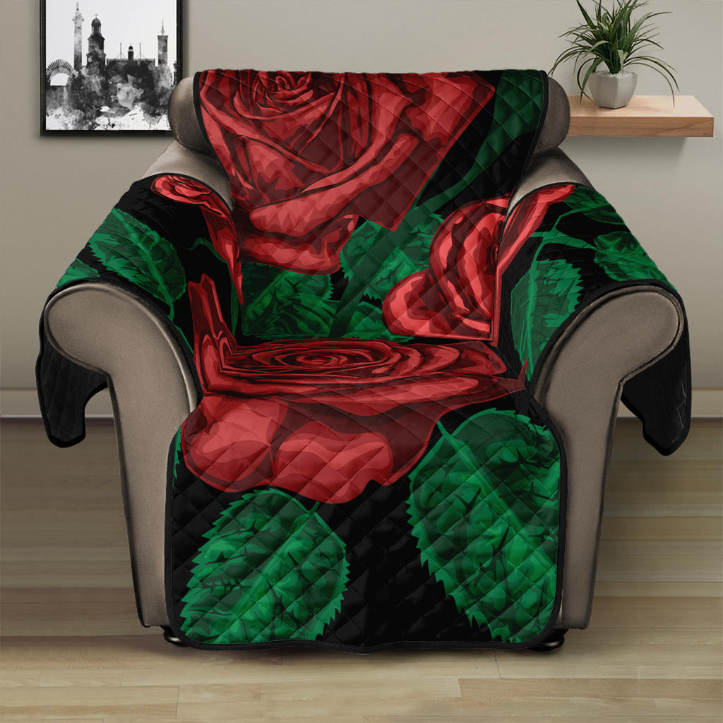 Red Roses Tattoo Print Recliner Protector