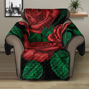 Red Roses Tattoo Print Recliner Protector