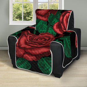 Red Roses Tattoo Print Recliner Protector