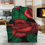 Red Roses Tattoo Print Recliner Slipcover