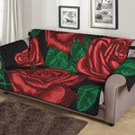 Red Roses Tattoo Print Sofa Protector