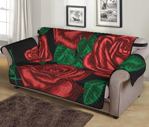 Red Roses Tattoo Print Sofa Protector