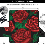 Red Roses Tattoo Print Sofa Protector