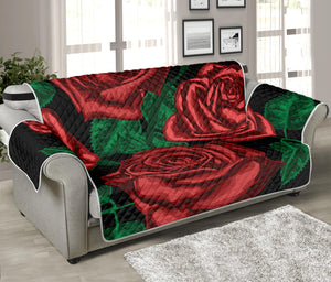 Red Roses Tattoo Print Sofa Protector