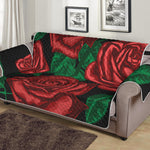 Red Roses Tattoo Print Sofa Protector