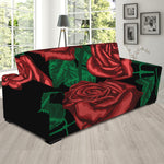 Red Roses Tattoo Print Sofa Slipcover