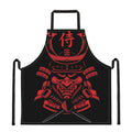 Red Samurai Mask Print Apron
