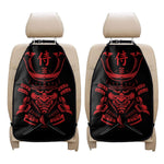 Red Samurai Mask Print Car Seat Organizers