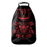 Red Samurai Mask Print Car Seat Organizers