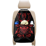 Red Samurai Mask Print Car Seat Organizers