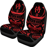 Red Samurai Mask Print Universal Fit Car Seat Covers