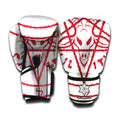 Red Satanic Pentagram Symbol Print Boxing Gloves