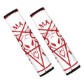 Red Satanic Pentagram Symbol Print Car Seat Belt Covers