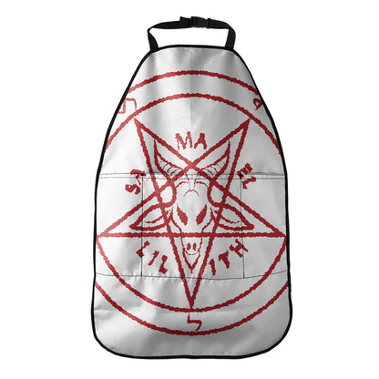 Red Satanic Pentagram Symbol Print Car Seat Organizers