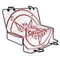 Red Satanic Pentagram Symbol Print Pet Car Back Seat Cover