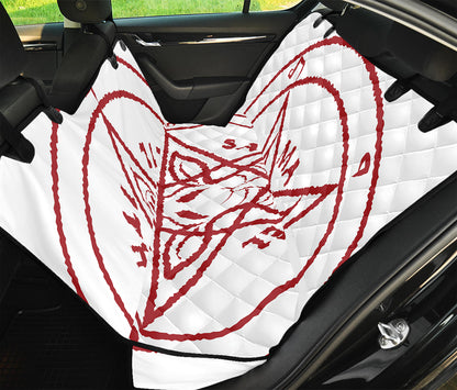 Red Satanic Pentagram Symbol Print Pet Car Back Seat Cover