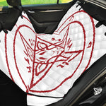 Red Satanic Pentagram Symbol Print Pet Car Back Seat Cover