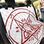 Red Satanic Pentagram Symbol Print Pet Car Back Seat Cover