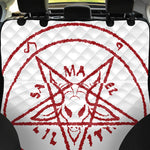 Red Satanic Pentagram Symbol Print Pet Car Back Seat Cover