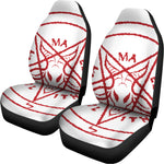 Red Satanic Pentagram Symbol Print Universal Fit Car Seat Covers