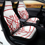 Red Satanic Pentagram Symbol Print Universal Fit Car Seat Covers