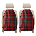 Red Scottish Tartan Pattern Print Car Seat Organizers