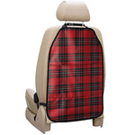 Red Scottish Tartan Pattern Print Car Seat Organizers