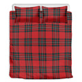 Red Scottish Tartan Pattern Print Duvet Cover Bedding Set