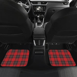 Red Scottish Tartan Pattern Print Front and Back Car Floor Mats