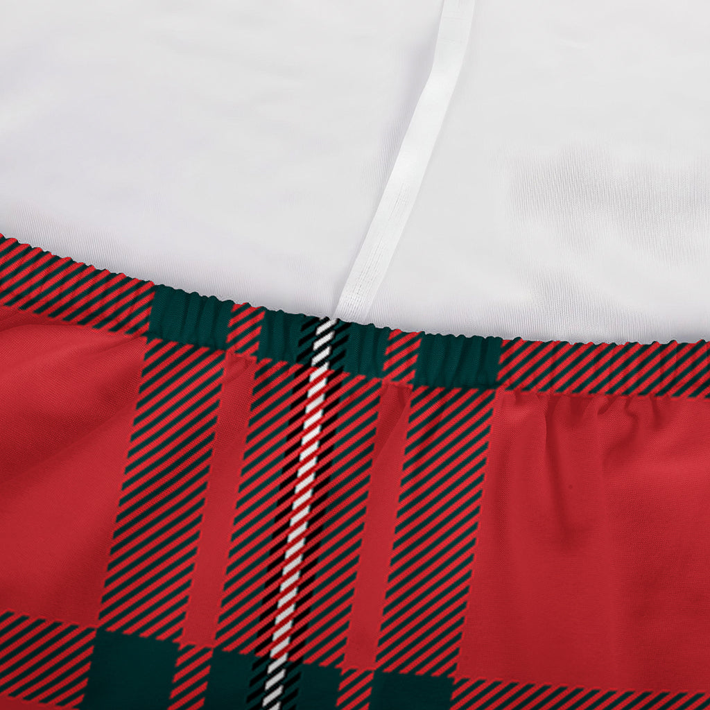 Red Scottish Tartan Pattern Print Sofa Cover