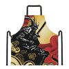 Red Sky And Golden Sun Samurai Print Apron