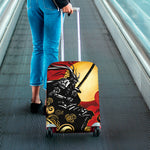 Red Sky And Golden Sun Samurai Print Luggage Cover