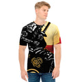 Red Sky And Golden Sun Samurai Print Men's T-Shirt