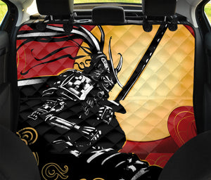 Red Sky And Golden Sun Samurai Print Pet Car Back Seat Cover