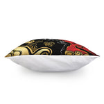 Red Sky And Golden Sun Samurai Print Pillow Cover