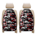 Red Snow Camouflage Print Car Seat Organizers