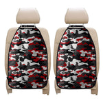 Red Snow Camouflage Print Car Seat Organizers