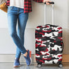 Red Snow Camouflage Print Luggage Cover GearFrost