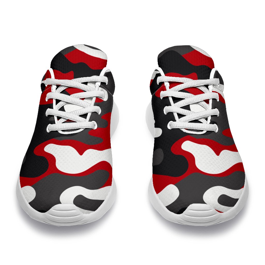 Red Snow Camouflage Print Sport Shoes GearFrost